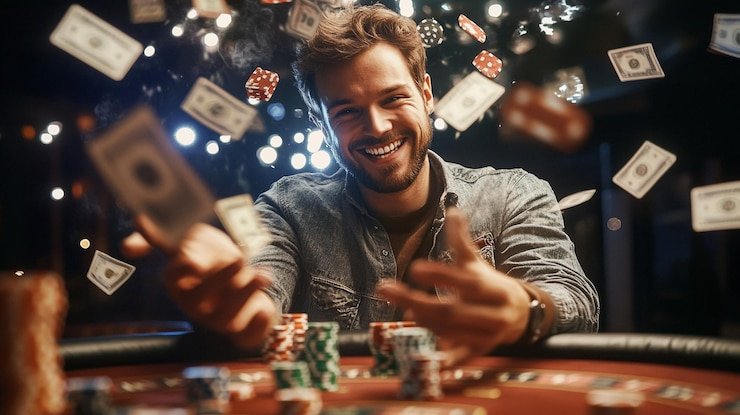 Tabel pembayaran Wolf Gold menunjukkan kombinasi simbol dan nilai hadiah relatif